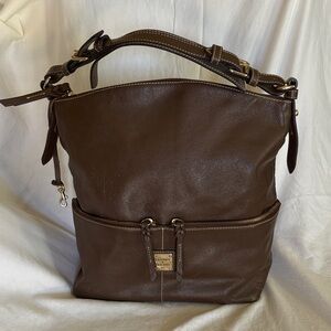 Dooney & Bourke Dark Brown Leather Shoulder Bag